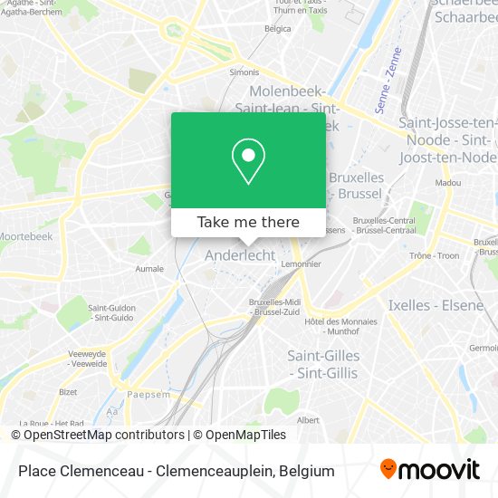 Place Clemenceau - Clemenceauplein plan