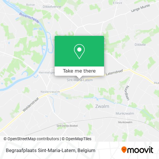 Begraafplaats Sint-Maria-Latem map