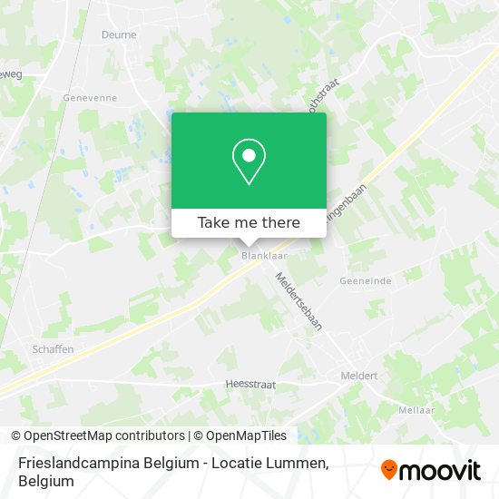 Frieslandcampina Belgium - Locatie Lummen map