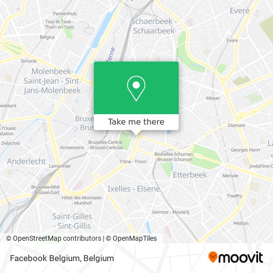 Facebook Belgium map