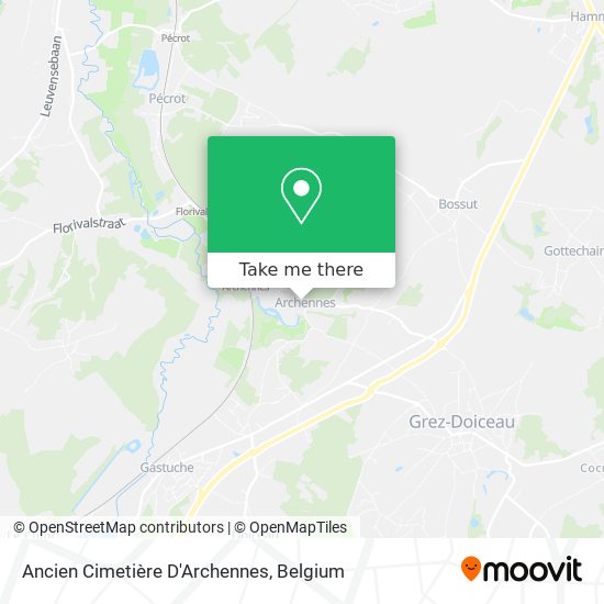 Ancien Cimetière D'Archennes plan