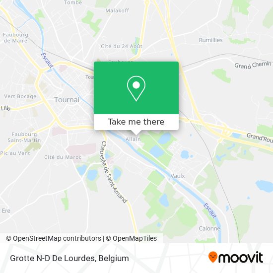 Grotte N-D De Lourdes map