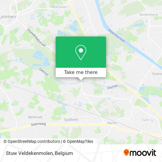 Stuw Veldekenmolen map