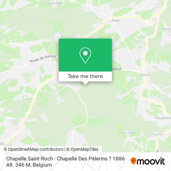 Chapelle Saint-Roch - Chapelle Des Pèlerins ? 1886 Alt. 346 M map