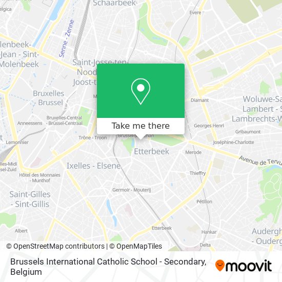 Brussels International Catholic School - Secondary map