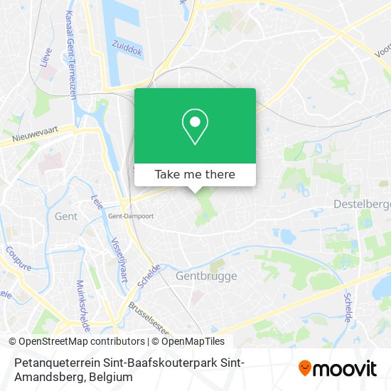 Petanqueterrein Sint-Baafskouterpark Sint-Amandsberg plan