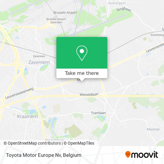 Toyota Motor Europe Nv map