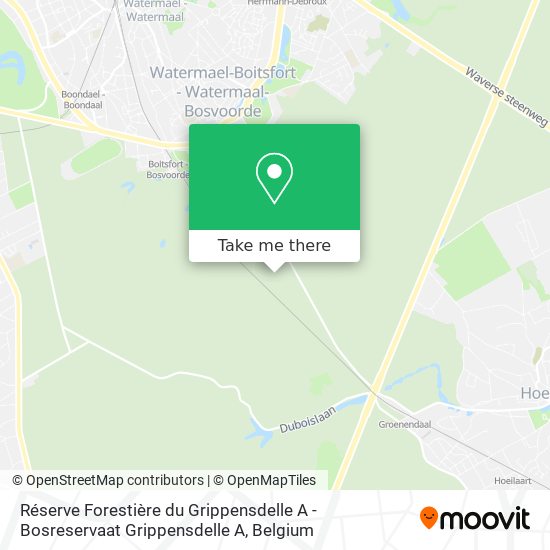Réserve Forestière du Grippensdelle A - Bosreservaat Grippensdelle A map