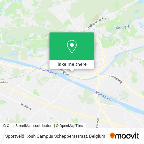 Sportveld Kosh Campus Scheppersstraat map