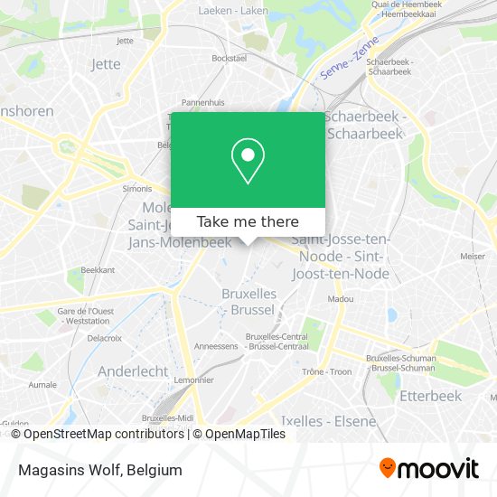 Magasins Wolf map