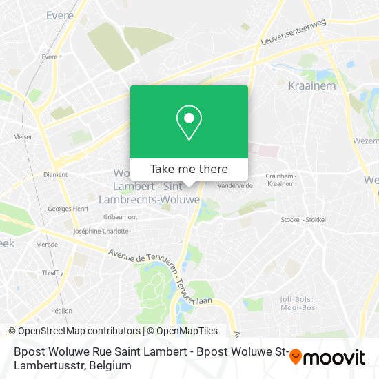 Bpost Woluwe Rue Saint Lambert - Bpost Woluwe St-Lambertusstr map