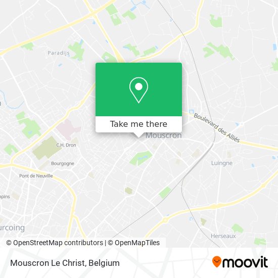 Mouscron Le Christ map