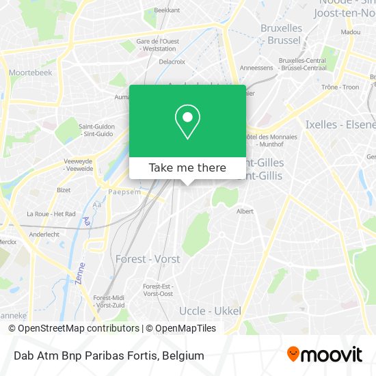 Dab Atm Bnp Paribas Fortis map