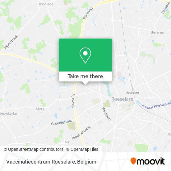 Vaccinatiecentrum Roeselare map