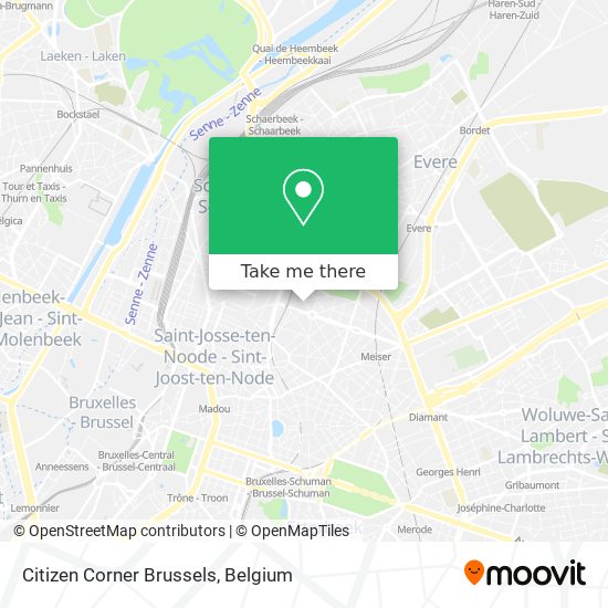 Citizen Corner Brussels map