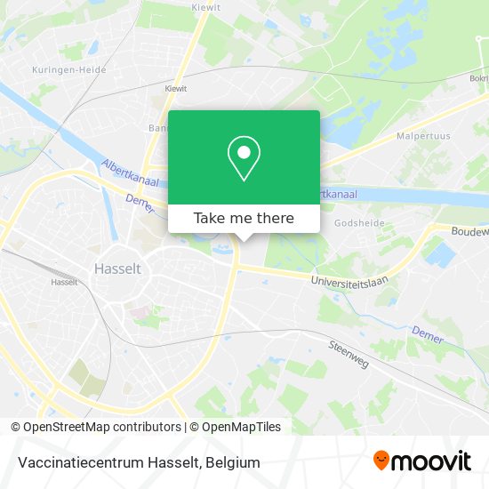Vaccinatiecentrum Hasselt plan