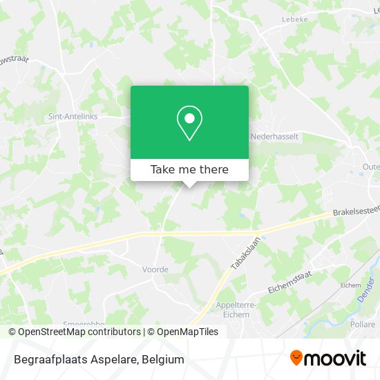 Begraafplaats Aspelare map