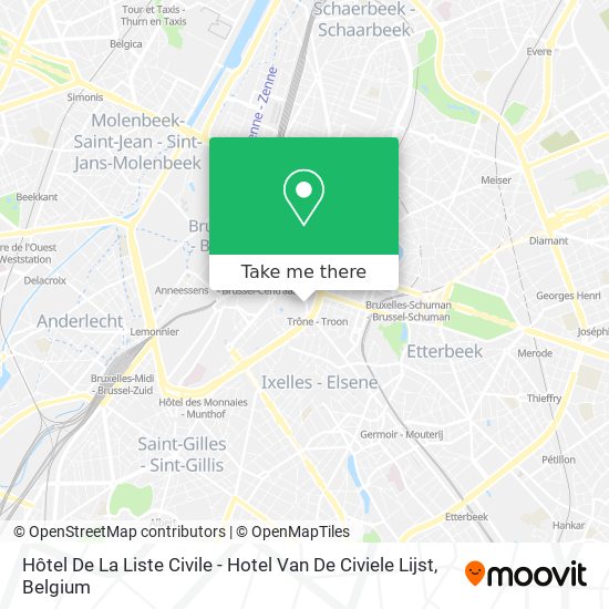 Hôtel De La Liste Civile - Hotel Van De Civiele Lijst plan