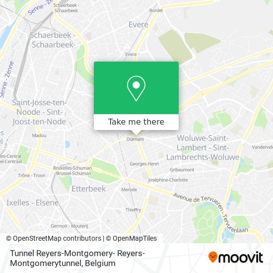 Tunnel Reyers-Montgomery- Reyers-Montgomerytunnel map