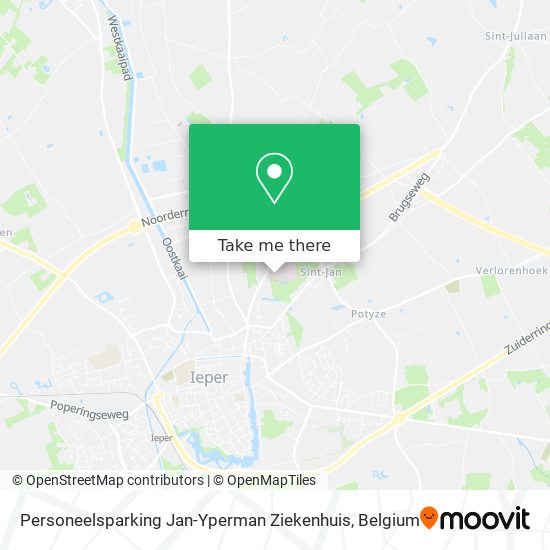 Personeelsparking Jan-Yperman Ziekenhuis map