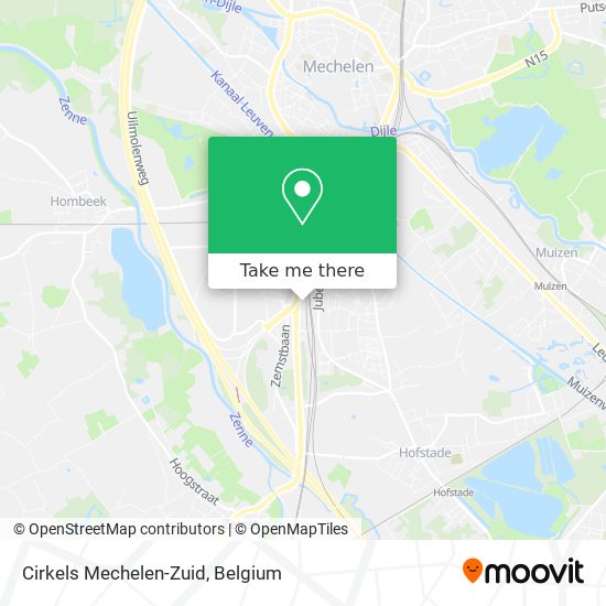 Cirkels Mechelen-Zuid map