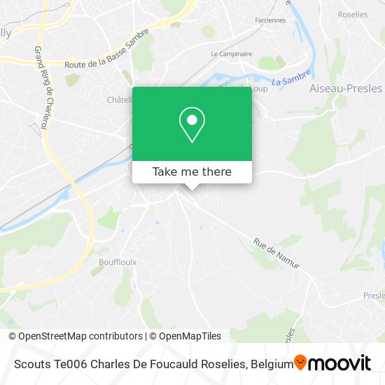Scouts Te006 Charles De Foucauld Roselies map