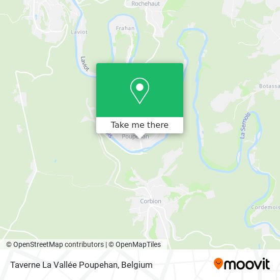 Taverne La Vallée Poupehan map
