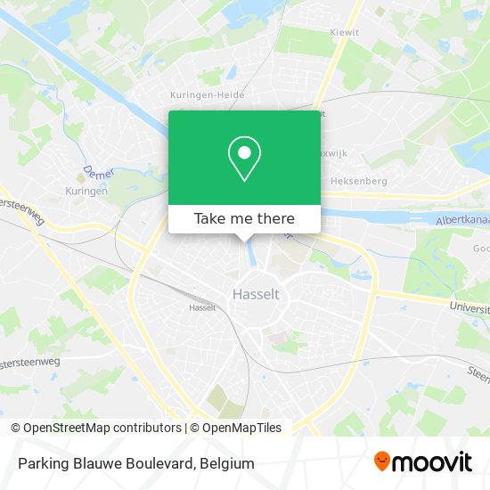 Parking Blauwe Boulevard map