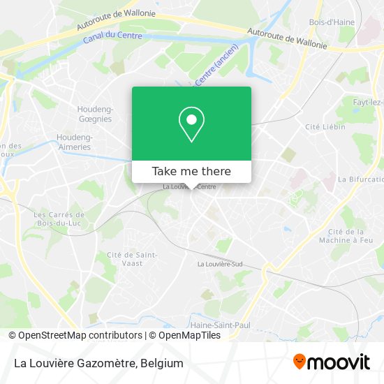 La Louvière Gazomètre map