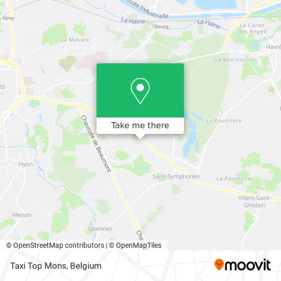 Taxi Top Mons map