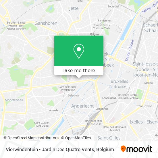 Vierwindentuin - Jardin Des Quatre Vents map