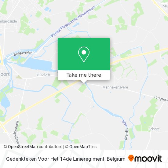 Gedenkteken Voor Het 14de Linieregiment map