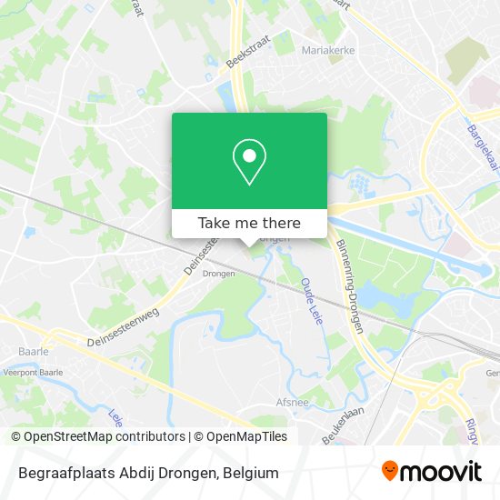 Begraafplaats Abdij Drongen plan
