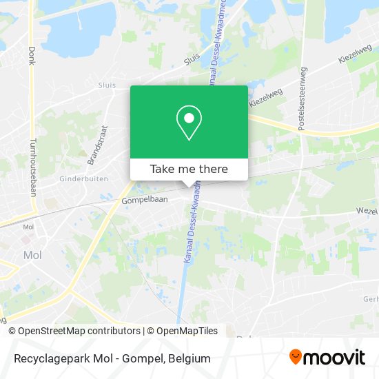 Recyclagepark Mol - Gompel map