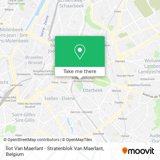 Îlot Van Maerlant - Stratenblok Van Maerlant map