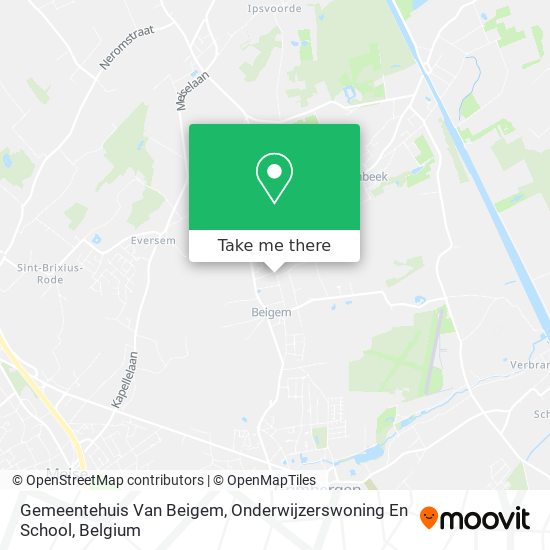 Gemeentehuis Van Beigem, Onderwijzerswoning En School map