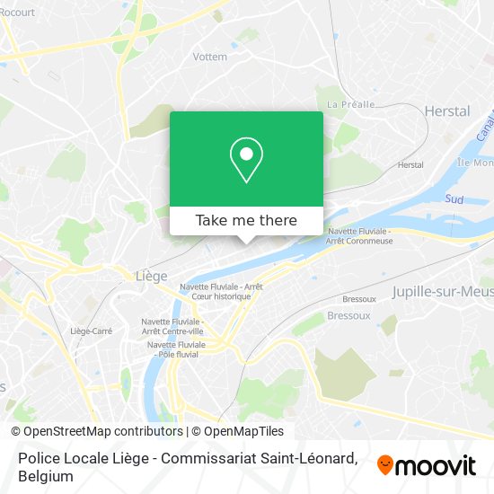Police Locale Liège - Commissariat Saint-Léonard map
