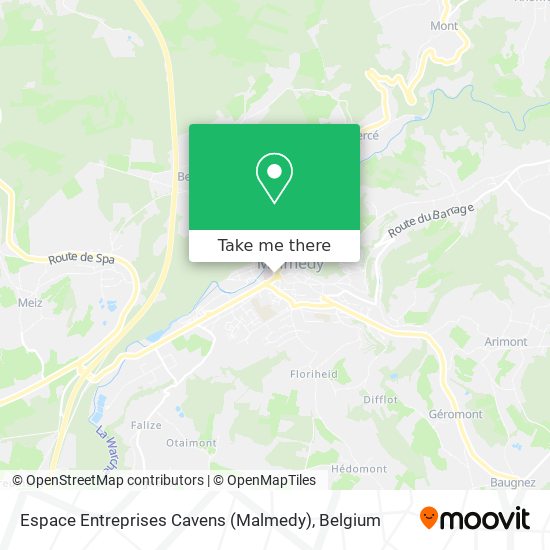 Espace Entreprises Cavens (Malmedy) map