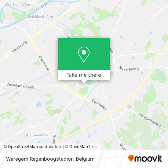 Waregem Regenboogstadion map