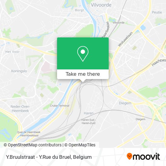 Y.Bruulstraat - Y.Rue du Bruel map