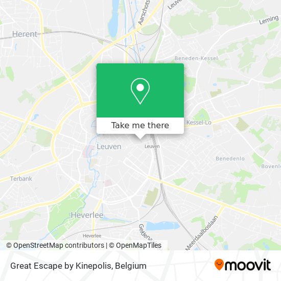 Great Escape by Kinepolis map