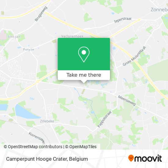 Camperpunt Hooge Crater map