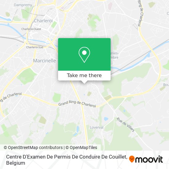 Centre D'Examen De Permis De Conduire De Couillet map