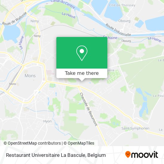 Restaurant Universitaire La Bascule plan