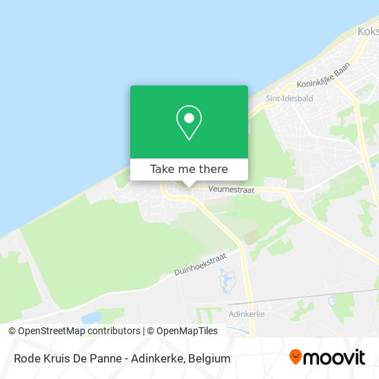 Rode Kruis De Panne - Adinkerke map