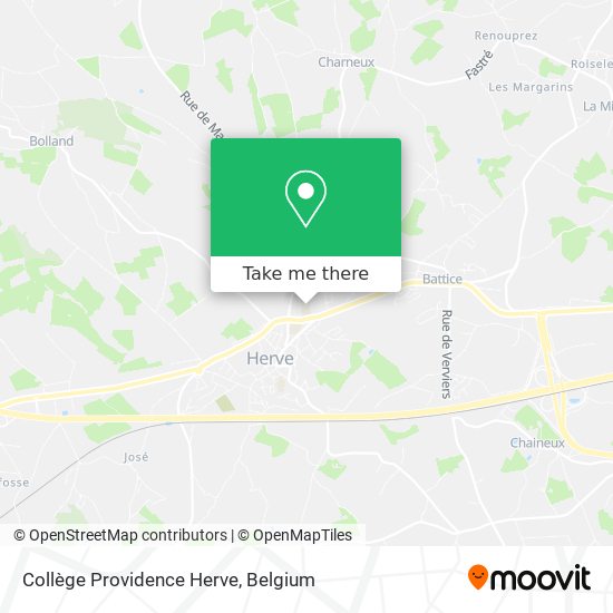 Collège Providence Herve map