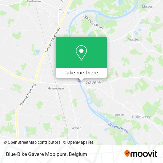 Blue-Bike Gavere Mobipunt map