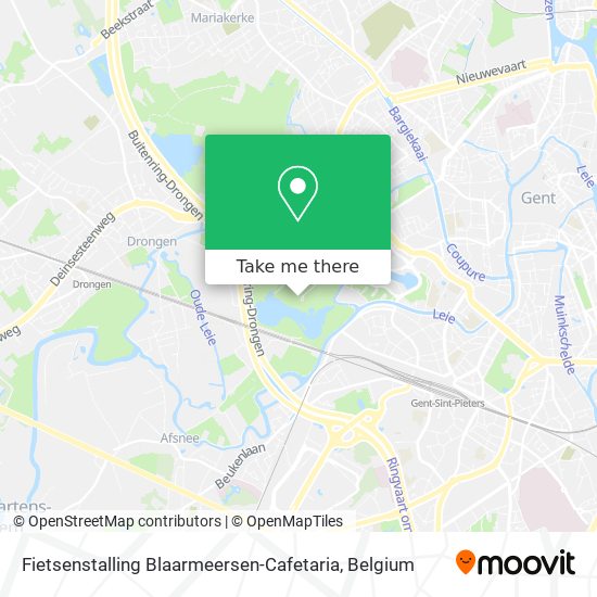 Fietsenstalling Blaarmeersen-Cafetaria map