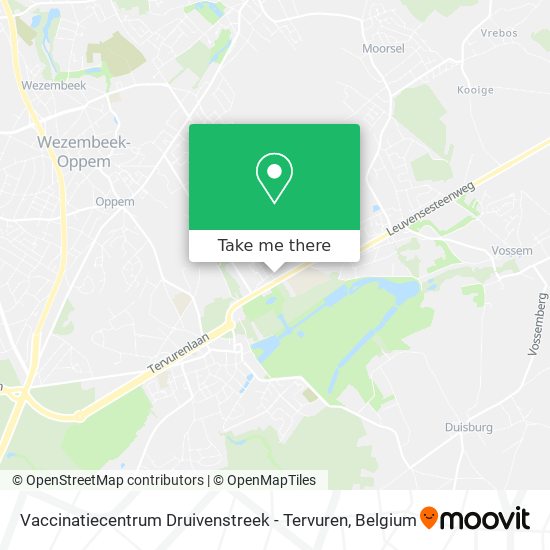 Vaccinatiecentrum Druivenstreek - Tervuren map