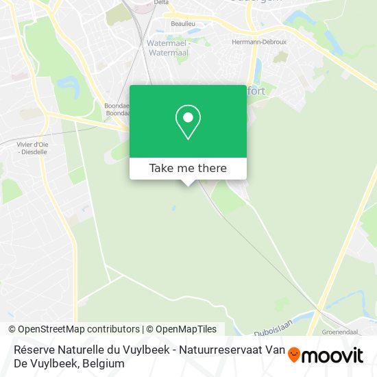 Réserve Naturelle du Vuylbeek - Natuurreservaat Van De Vuylbeek plan